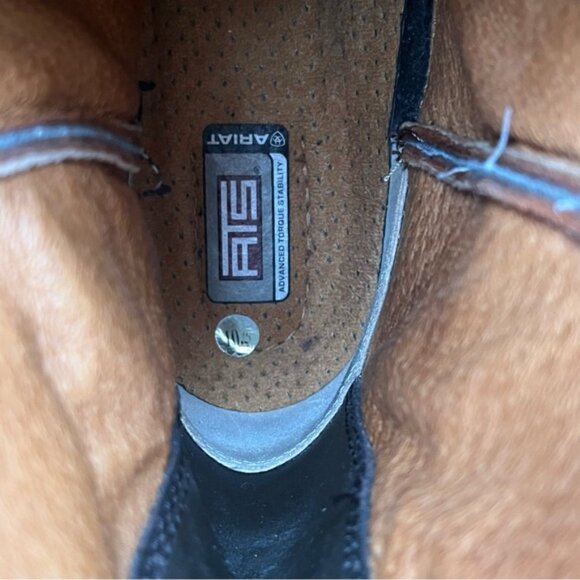 Ariat Western Cowboy Heritage Roper Boots Distressed Brown - Picture 12 of 15